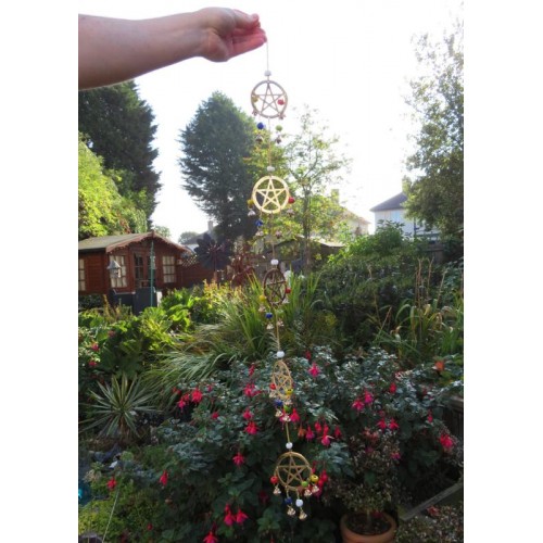 Pentacle Hanging Tibetan Bells Mobile